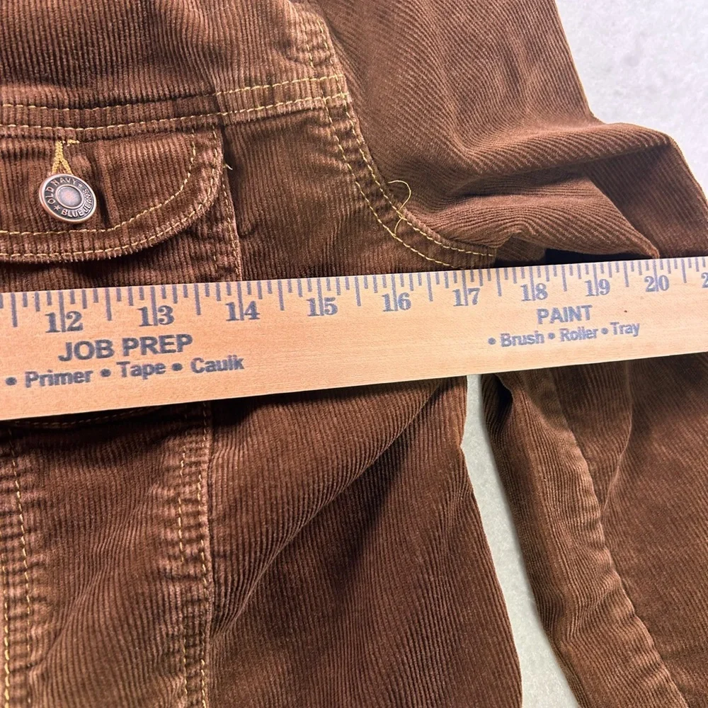 Vintage Old Navy Brown Corduroy Cropped Trucker Jacket 2005 - Picture 4 of 6